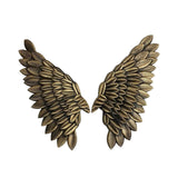 Maxbell 3D Metal Angel Wing Statue Wall Art Decor Ornament for Bedroom Rustic Bronze