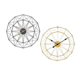 Maxbell Wall Clock Industrial Style Clock Non Ticking Clock for Office Hotel Home Black