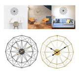 Maxbell Wall Clock Industrial Style Clock Non Ticking Clock for Office Hotel Home Black
