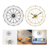 Maxbell Wall Clock Industrial Style Clock Non Ticking Clock for Office Hotel Home Black