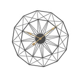 Maxbell Wall Clock Industrial Style Clock Non Ticking Clock for Office Hotel Home Black