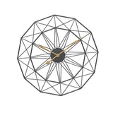 Maxbell Wall Clock Industrial Style Clock Non Ticking Clock for Office Hotel Home Black