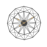 Maxbell Wall Clock Industrial Style Clock Non Ticking Clock for Office Hotel Home Black