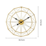 Maxbell Wall Clock Industrial Style Clock Non Ticking Clock for Office Hotel Home Aureate