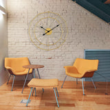 Maxbell Wall Clock Industrial Style Clock Non Ticking Clock for Office Hotel Home Aureate