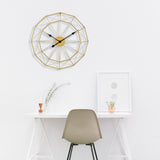 Maxbell Wall Clock Industrial Style Clock Non Ticking Clock for Office Hotel Home Aureate