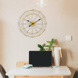 Maxbell Wall Clock Industrial Style Clock Non Ticking Clock for Office Hotel Home Aureate