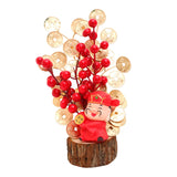 Maxbell Artificial Red Berry Branches Flower Ornament Decor for Living Room Autumn Wealth God 13cmx28cm