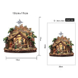 Maxbell Nativity Scene Wall Decor Stickers Waterproof for Xmas Apartment Decoration