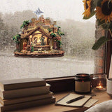 Maxbell Nativity Scene Wall Decor Stickers Waterproof for Xmas Apartment Decoration