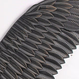 Maxbell Angel Wings Wall Hanging Decor Art Sculpture Wrought Iron Wings for Office Black