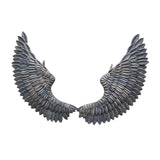 Maxbell Angel Wings Wall Hanging Decor Art Sculpture Wrought Iron Wings for Office Black