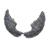 Maxbell Angel Wings Wall Hanging Decor Art Sculpture Wrought Iron Wings for Office Black