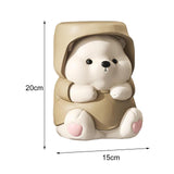 Maxbell Adorable Bear Figurine Balloon Bear Figure Arrangement Cabinet Decor brown