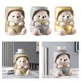 Maxbell Adorable Bear Figurine Balloon Bear Figure Arrangement Cabinet Decor brown