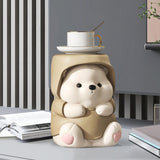 Maxbell Adorable Bear Figurine Balloon Bear Figure Arrangement Cabinet Decor brown