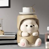 Maxbell Adorable Bear Figurine Balloon Bear Figure Arrangement Cabinet Decor brown