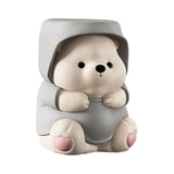 Maxbell Adorable Bear Figurine Balloon Bear Figure Arrangement Cabinet Decor grey