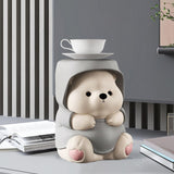 Maxbell Adorable Bear Figurine Balloon Bear Figure Arrangement Cabinet Decor grey