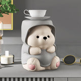 Maxbell Adorable Bear Figurine Balloon Bear Figure Arrangement Cabinet Decor grey