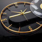 Maxbell Simple Wall Clock Battery Powered Circular Metal Dial for Home Office Decor