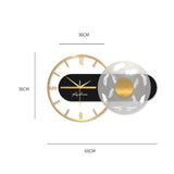 Maxbell Simple Wall Clock Battery Powered Circular Metal Dial for Home Office Decor