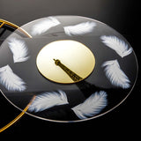 Maxbell Simple Wall Clock Battery Powered Circular Metal Dial for Home Office Decor