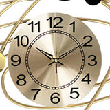 Maxbell Wall Clock Wall Hanging Metal Line Atmosphere for Bedroom Decor