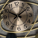 Maxbell Wall Clock Wall Hanging Metal Line Atmosphere for Bedroom Decor