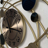 Maxbell Wall Clock Wall Hanging Metal Line Atmosphere for Bedroom Decor