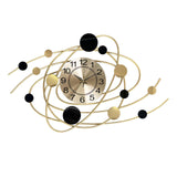 Maxbell Wall Clock Wall Hanging Metal Line Atmosphere for Bedroom Decor