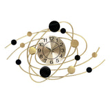 Maxbell Wall Clock Wall Hanging Metal Line Atmosphere for Bedroom Decor