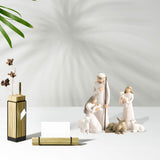 Maxbell Nativity Scene Statue Manger Figurine Artwork Crafts for Bedroom Decor White 6pcs