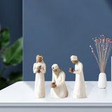 Maxbell Nativity Scene Statue Manger Figurine Artwork Crafts for Bedroom Decor Wise Man 3pcs