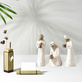 Maxbell Nativity Scene Statue Manger Figurine Artwork Crafts for Bedroom Decor Wise Man 3pcs