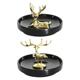 Maxbell Modern Reindeer Figurine Animal Statue Sculpture for Bookshelf Cabinet Decor Sitting