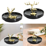 Maxbell Modern Reindeer Figurine Animal Statue Sculpture for Bookshelf Cabinet Decor Sitting