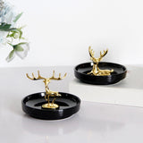 Maxbell Modern Reindeer Figurine Animal Statue Sculpture for Bookshelf Cabinet Decor Sitting
