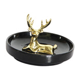 Maxbell Modern Reindeer Figurine Animal Statue Sculpture for Bookshelf Cabinet Decor Sitting