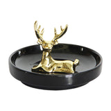 Maxbell Modern Reindeer Figurine Animal Statue Sculpture for Bookshelf Cabinet Decor Sitting