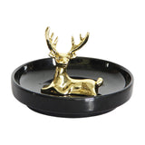 Maxbell Modern Reindeer Figurine Animal Statue Sculpture for Bookshelf Cabinet Decor Sitting