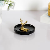 Maxbell Modern Reindeer Figurine Animal Statue Sculpture for Bookshelf Cabinet Decor Sitting