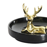 Maxbell Modern Reindeer Figurine Animal Statue Sculpture for Bookshelf Cabinet Decor Sitting