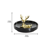 Maxbell Modern Reindeer Figurine Animal Statue Sculpture for Bookshelf Cabinet Decor Sitting