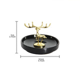 Maxbell Modern Reindeer Figurine Animal Statue Sculpture for Bookshelf Cabinet Decor Standing