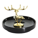 Maxbell Modern Reindeer Figurine Animal Statue Sculpture for Bookshelf Cabinet Decor Standing