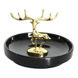 Maxbell Modern Reindeer Figurine Animal Statue Sculpture for Bookshelf Cabinet Decor Standing