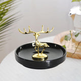 Maxbell Modern Reindeer Figurine Animal Statue Sculpture for Bookshelf Cabinet Decor Standing