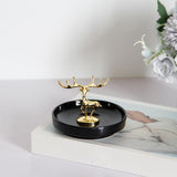 Maxbell Modern Reindeer Figurine Animal Statue Sculpture for Bookshelf Cabinet Decor Standing