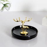 Maxbell Modern Reindeer Figurine Animal Statue Sculpture for Bookshelf Cabinet Decor Standing
